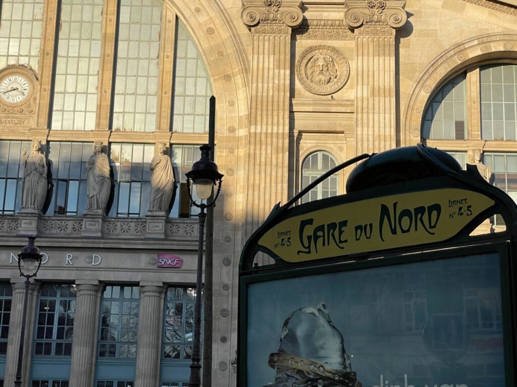 Dag 8 Naar Frankrijk per trein Gare du Nord Parijs
