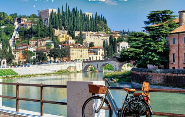 Met de trein naar Italie Verona bike tour
