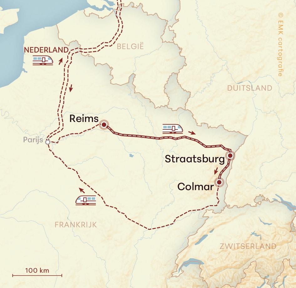 Rondreis Elzas en Champagne per trein